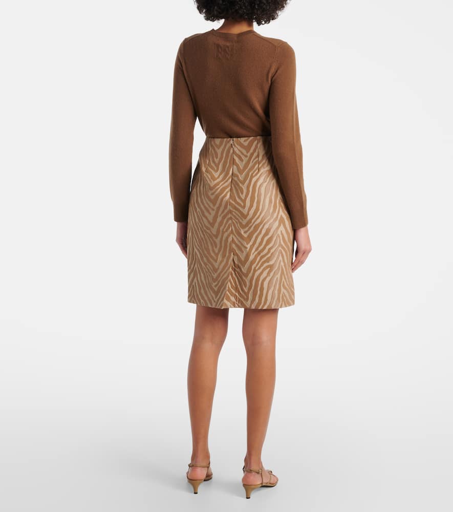 Elia cotton-blend jacquard pencil skirt