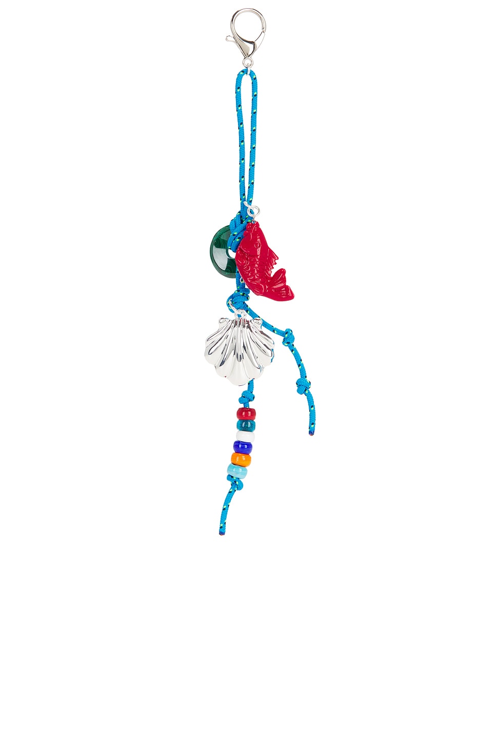 Timeless Pearly Charms Rope Keychain in Multico - Metallic Silver.  a
