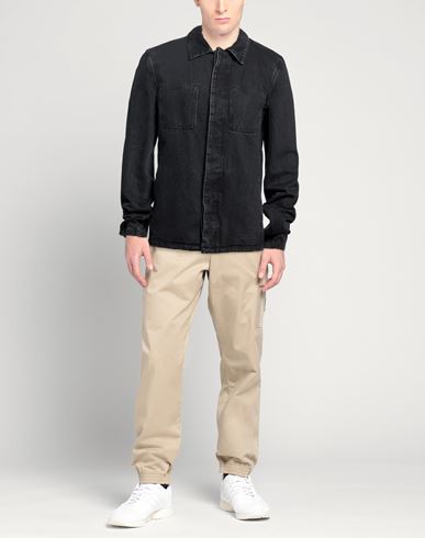 Man Denim outerwear Charcoal Size L Cotton