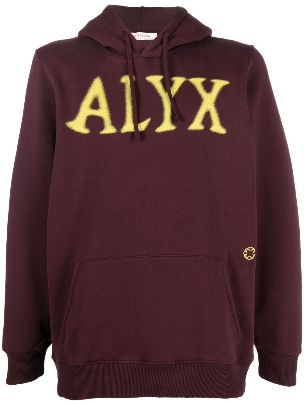 Logo-print long-sleeved hoodie - Red