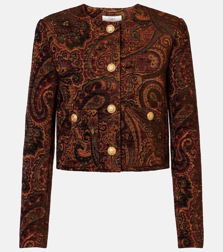 Chloé Paisley cropped jacquard jacket