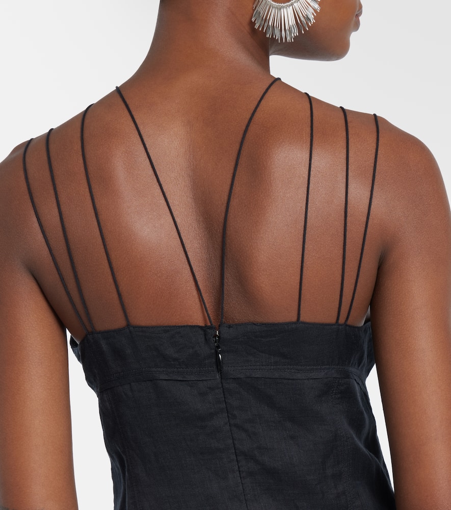 Lindy lace-trimmed maxi dress