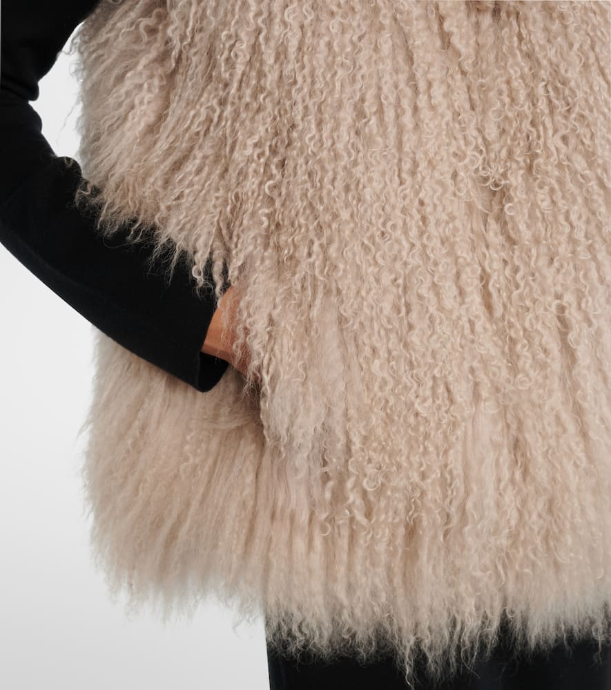 Shearling gilet