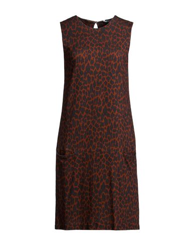 Woman Mini dress Brown Size 4 Viscose, Elastane