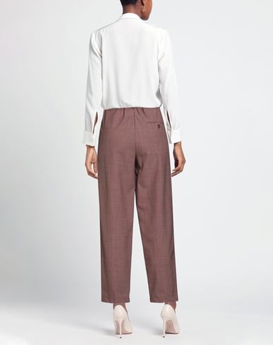 Woman Pants Brick Size 6 Polyester, Wool, Elastane
