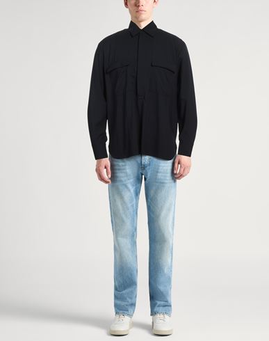 Man Shirt Midnight blue Size 15 ½ Virgin Wool