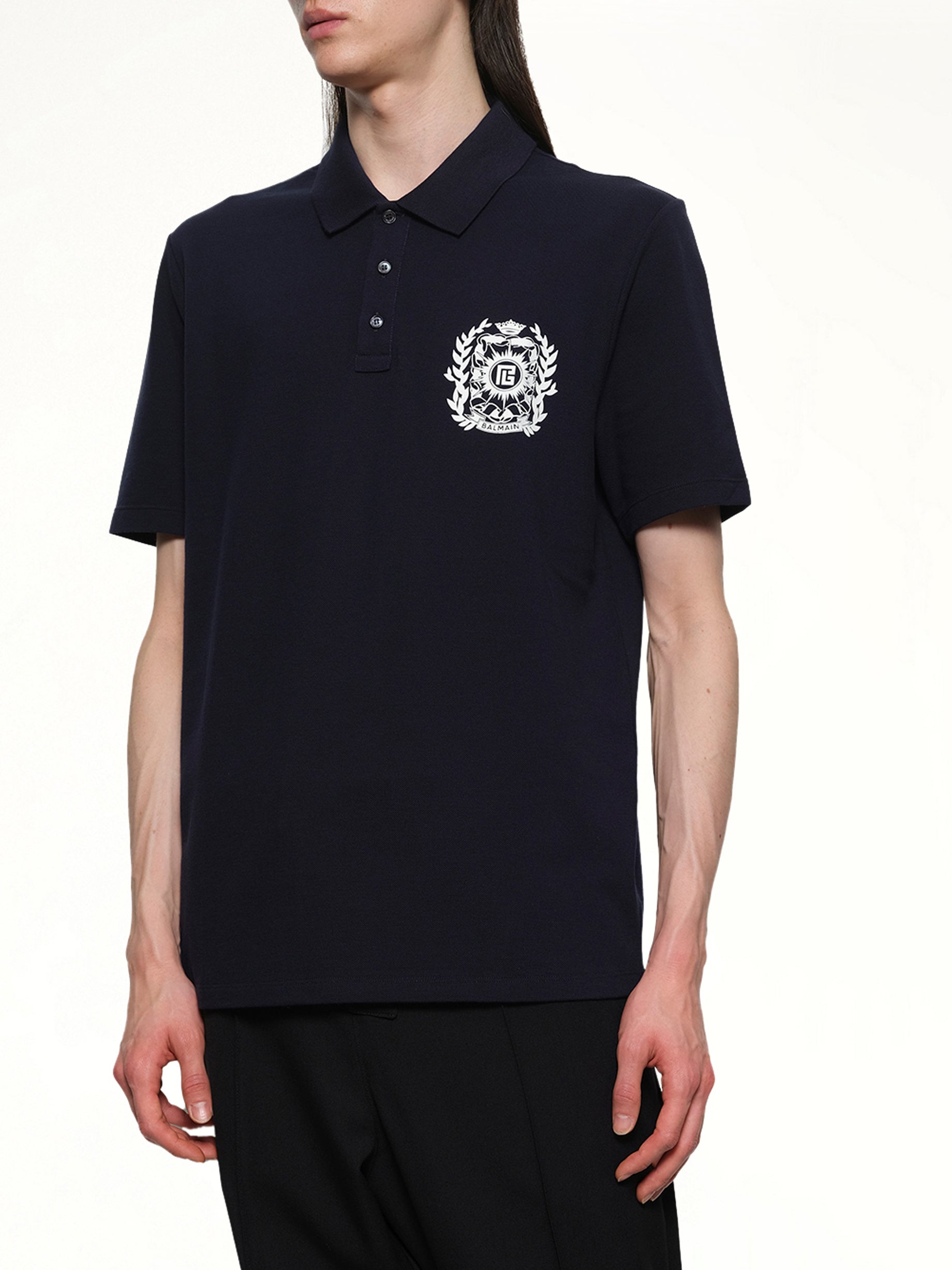 Emblem Polo in Navy/white / M