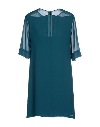 Woman Mini dress Deep teal Size L Polyester, Elastane