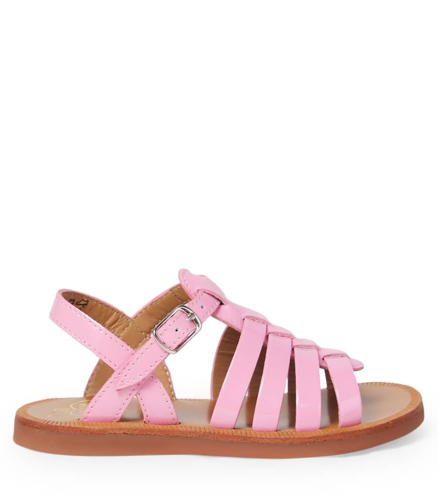 Plagette Strap patent leather sandals