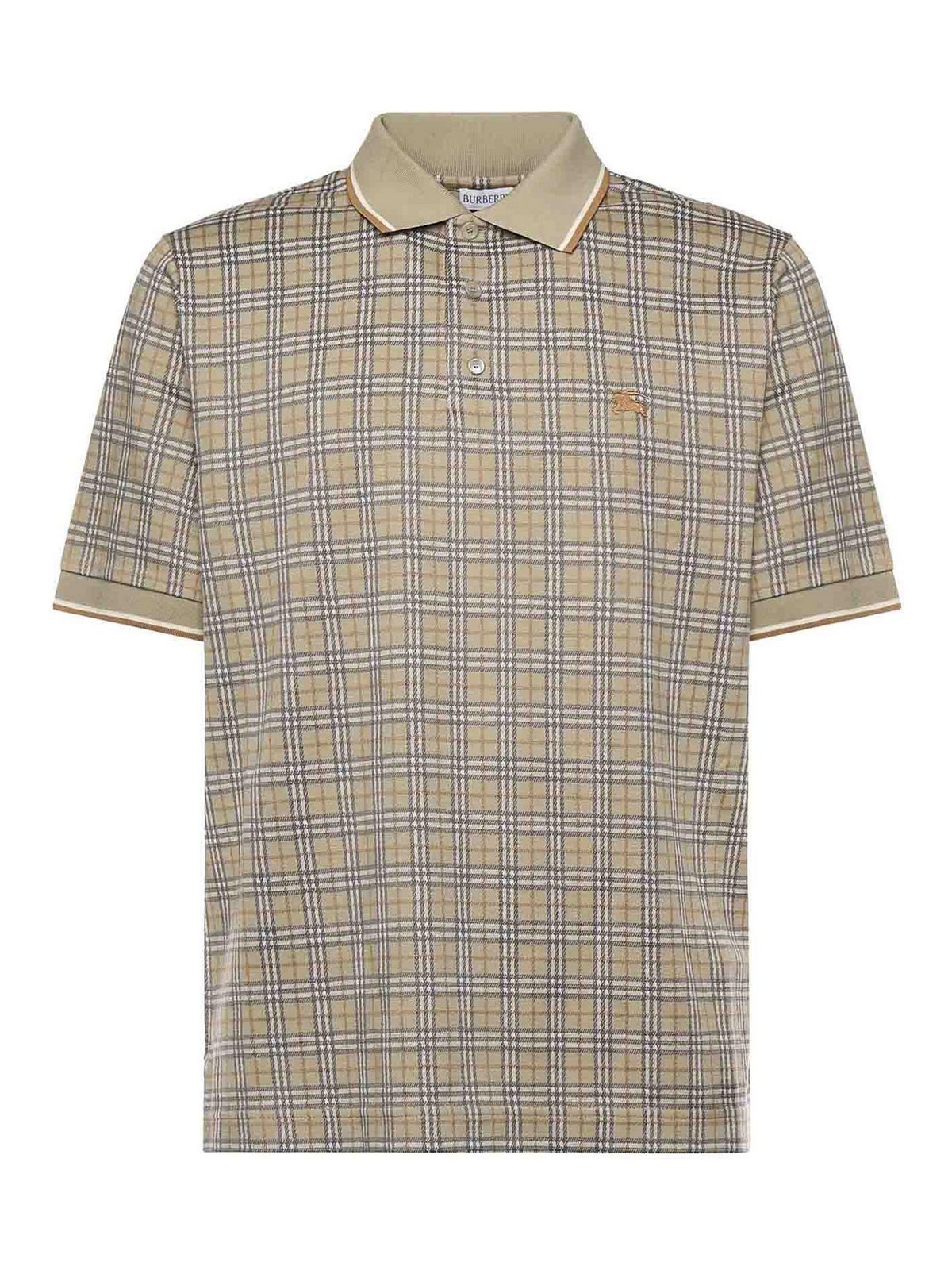 Check Cotton Blend Polo Shirt