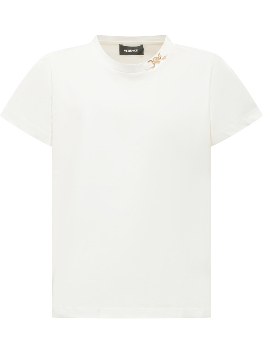 Kids White Solid T-Shirt