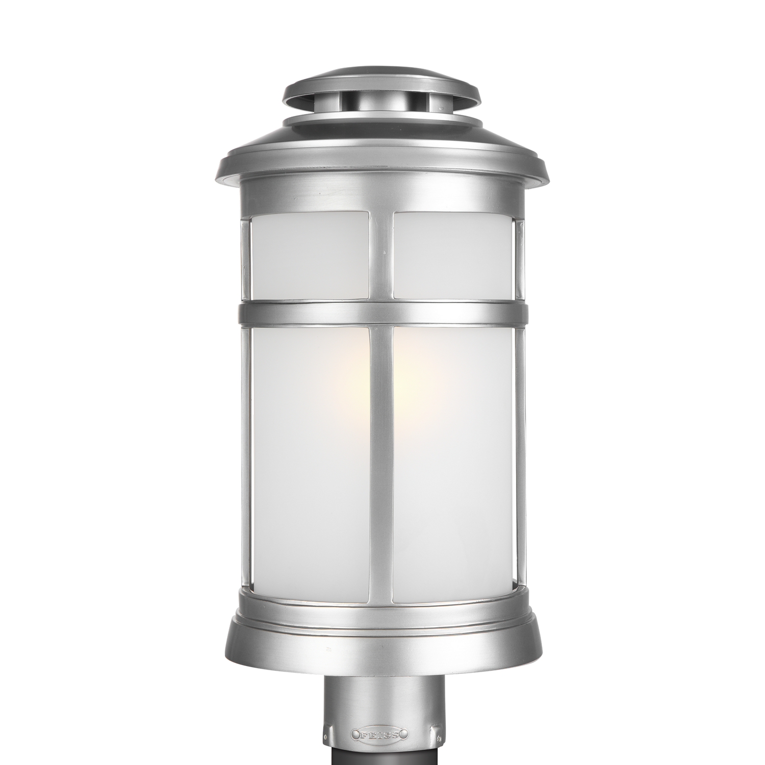 Painted Brushed Steel One Light Post Lantern from the Newport Collection