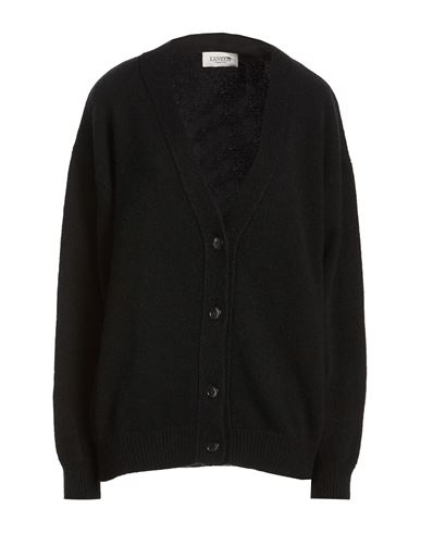 Woman Cardigan Black Size 4 Cashmere, Silk, Polyester