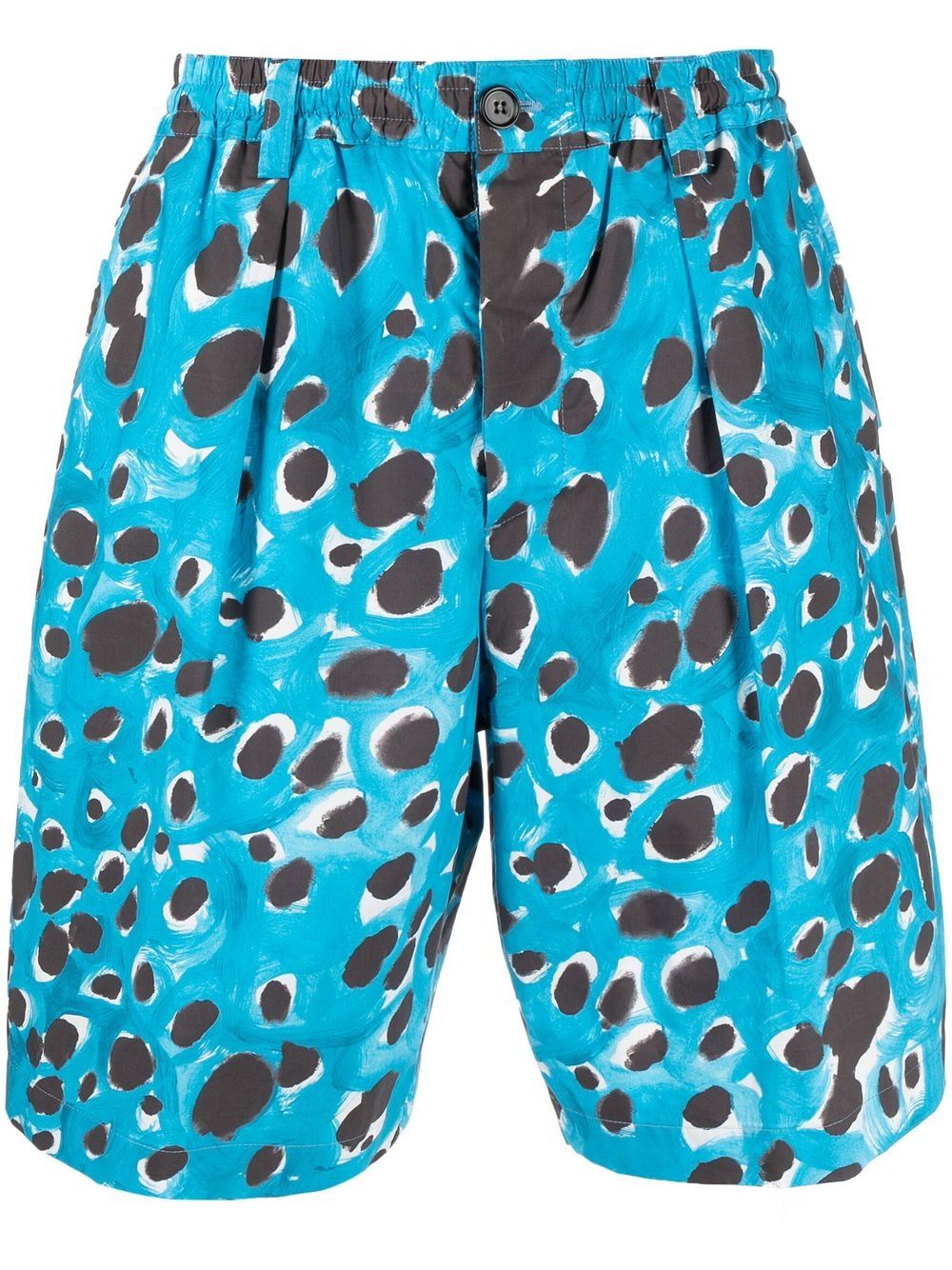 All-over leopard-print shorts - Blue