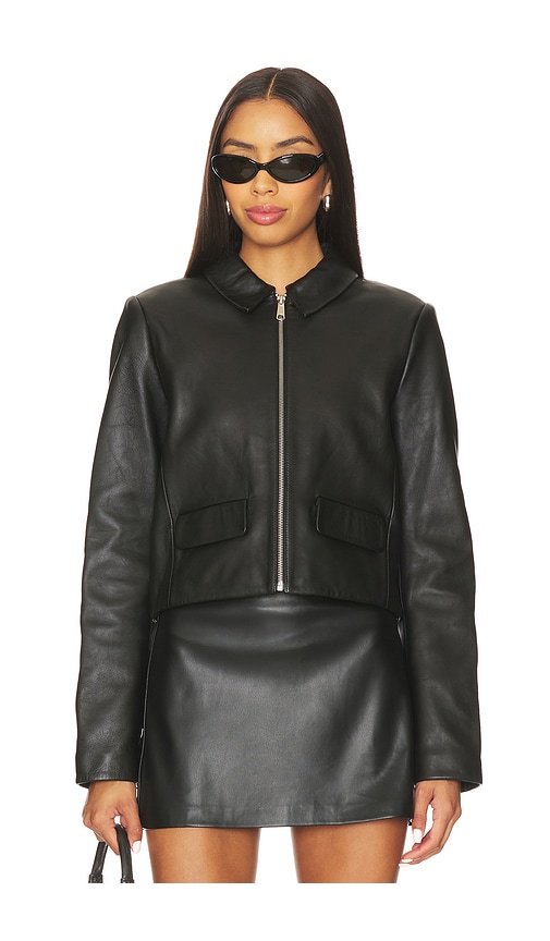 Joe's Jeans Maren Leather Jacket in Black. - XS also in L