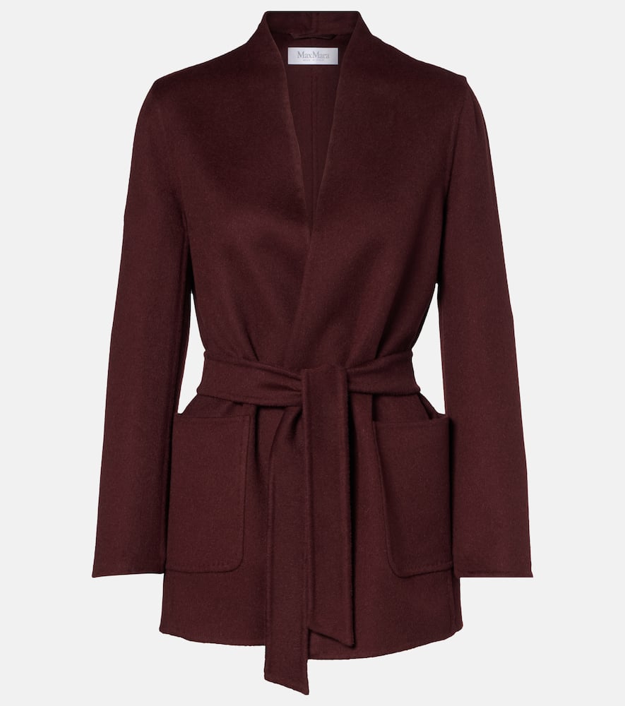 Harold camel hair wrap coat