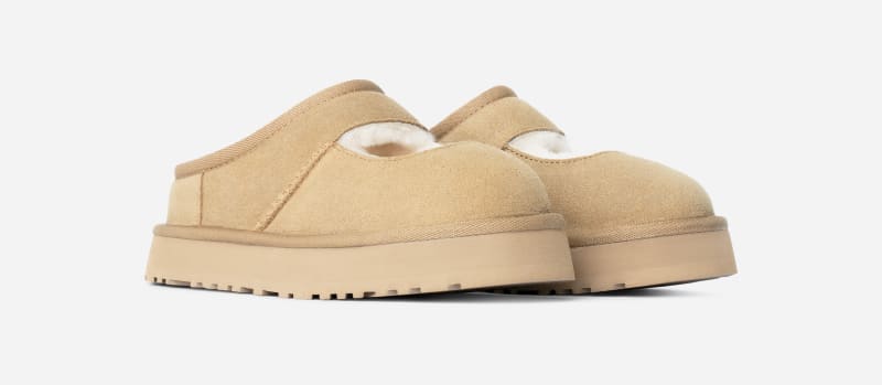 ® Kids' Bea Mary Jane Sheepskin Slippers in Mustard Seed