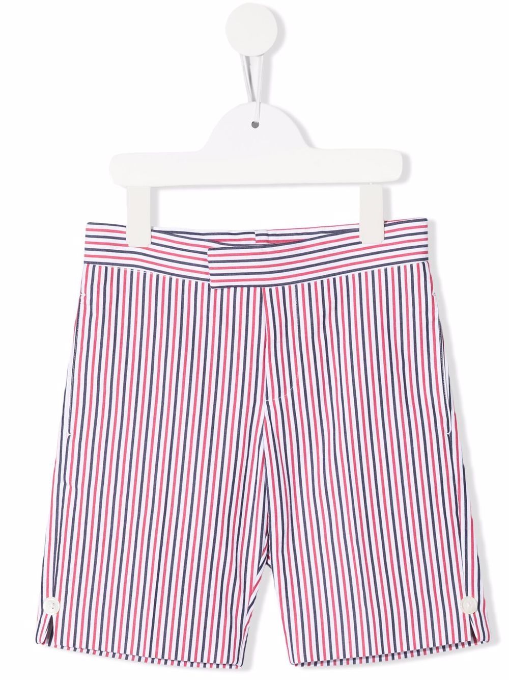 RWB stripe cotton shorts - Red
