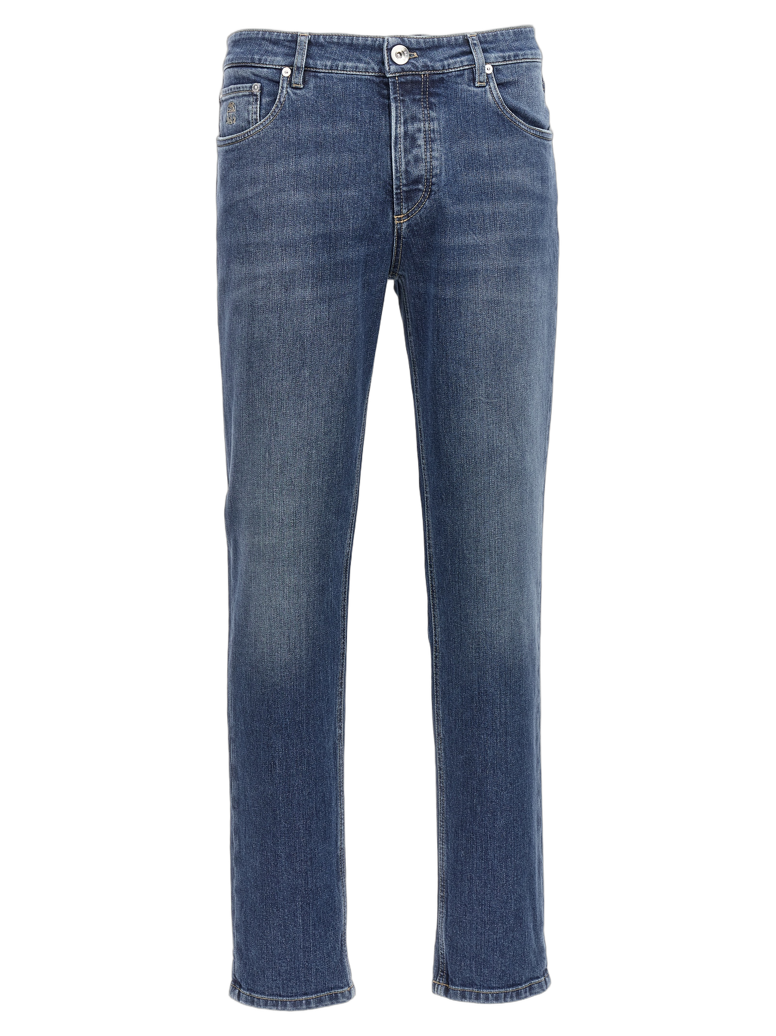 Cotton Slim Fit Jeans — Blue