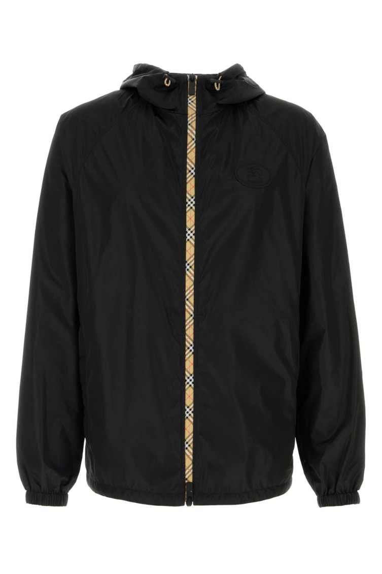 Burberry - nylon hooded windbreaker jacket elastic cuff