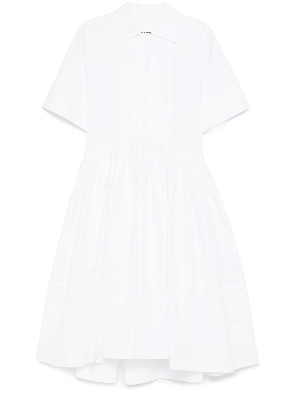 Cotton midi dress - White