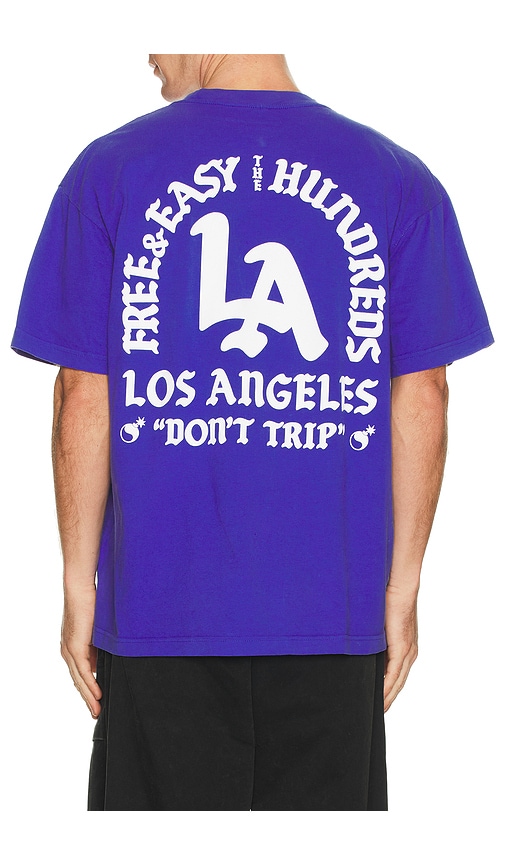 The Hundreds x Free & Easy Don't Trip T-Shirt in Blue. - M also in L, S, XL/1X