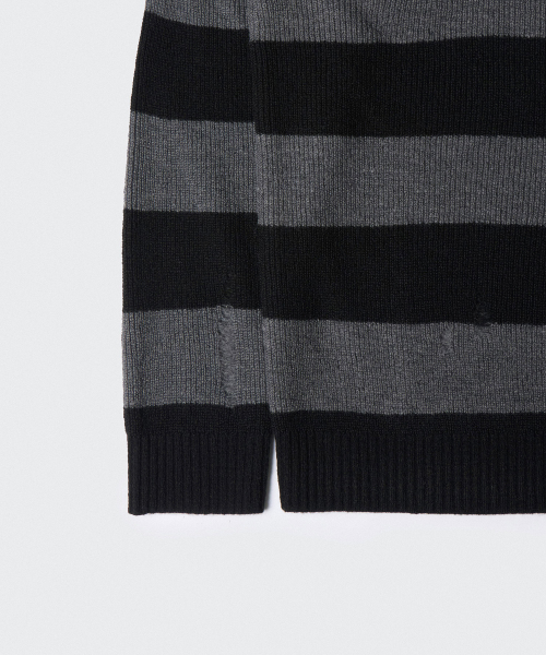 90s Grunge Stripe Crew Neck Knit