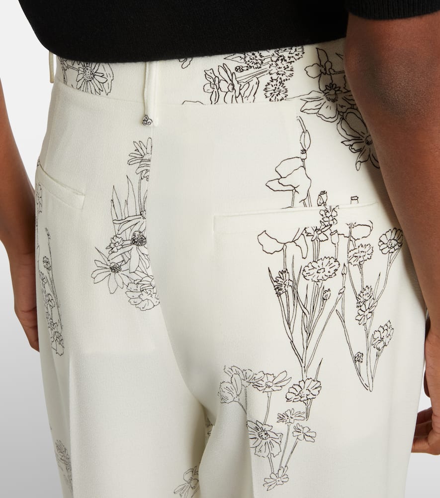 Floral wide-leg pants