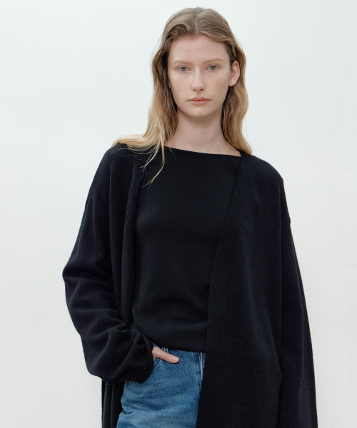 WOOL BLEND WRAP CARDIGAN