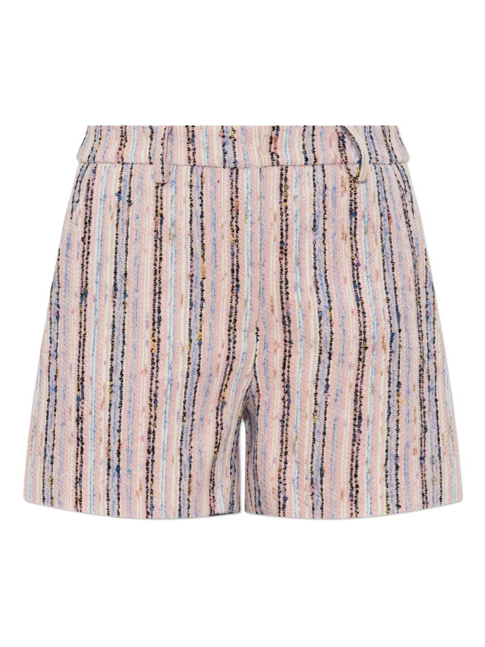 Striped high-waisted shorts - Pink
