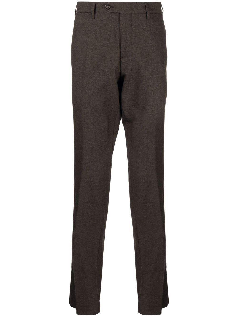 Straight-leg tailored trousers - Brown
