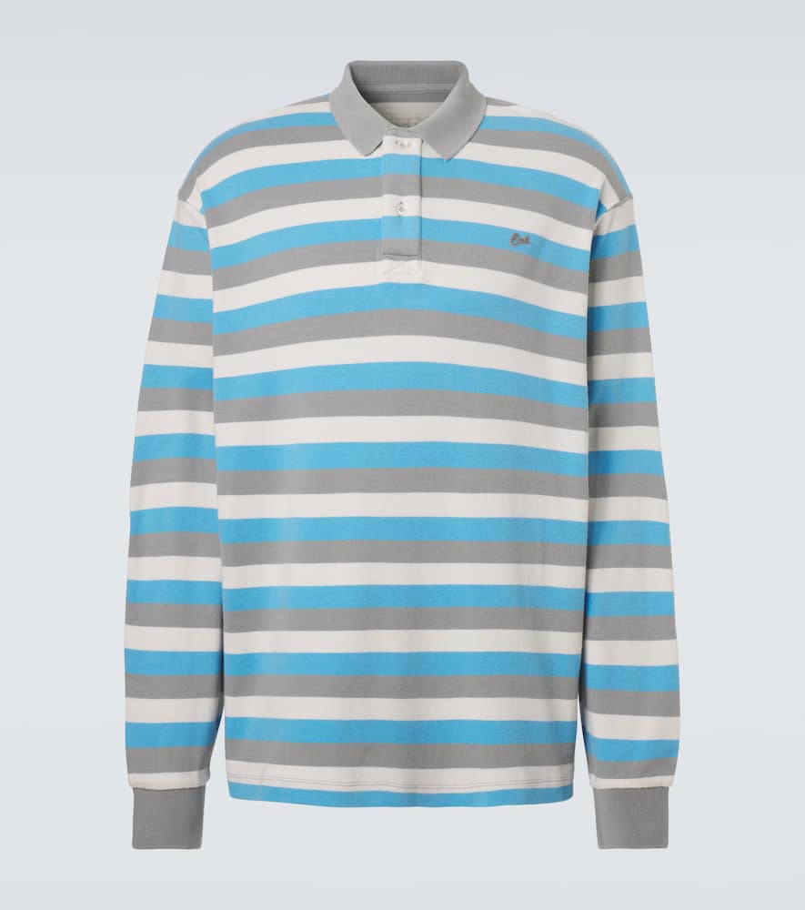 Striped cotton polo shirt