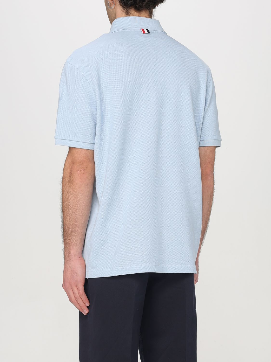 Polo Shirt Men color Gnawed Blue