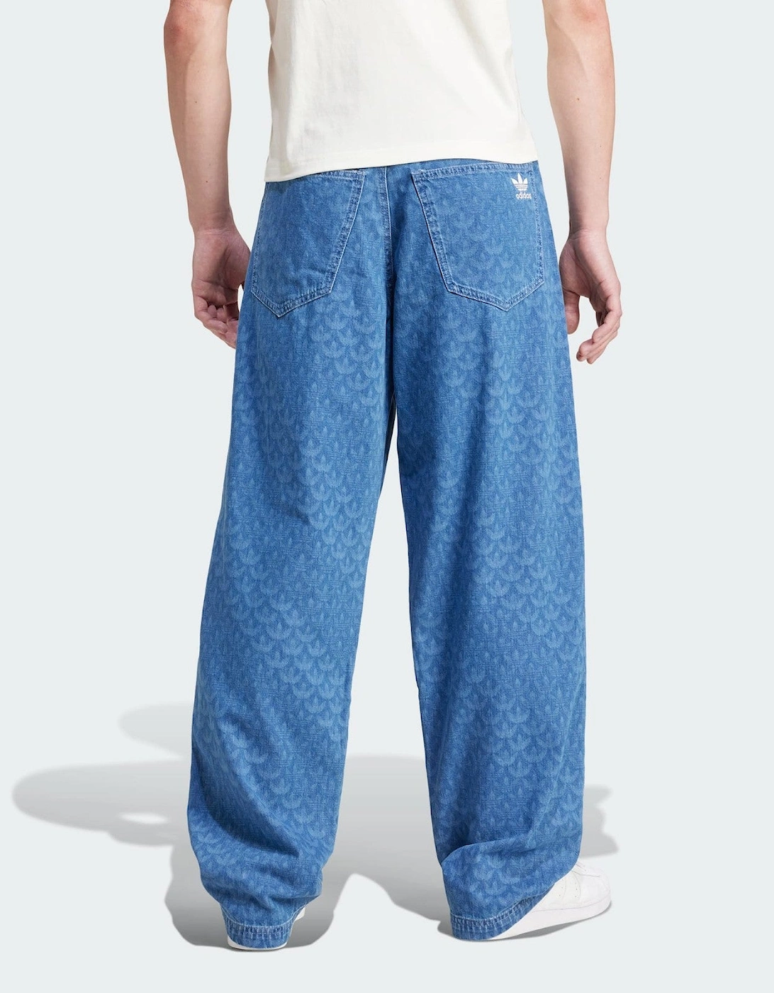 Adidas Originals Denim Monogram Mens Jeans - Blue - : 33