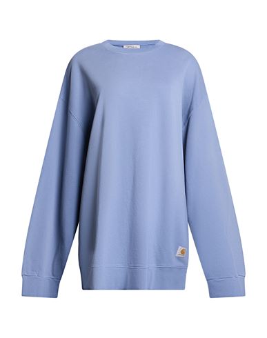 Woman Sweatshirt Slate blue Size S Cotton