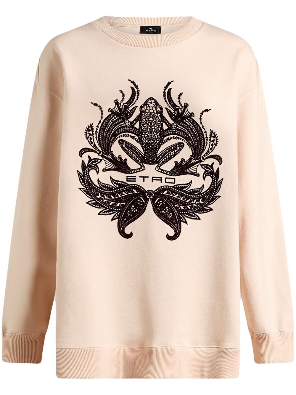 Flocked-print sweatshirt - Neutrals