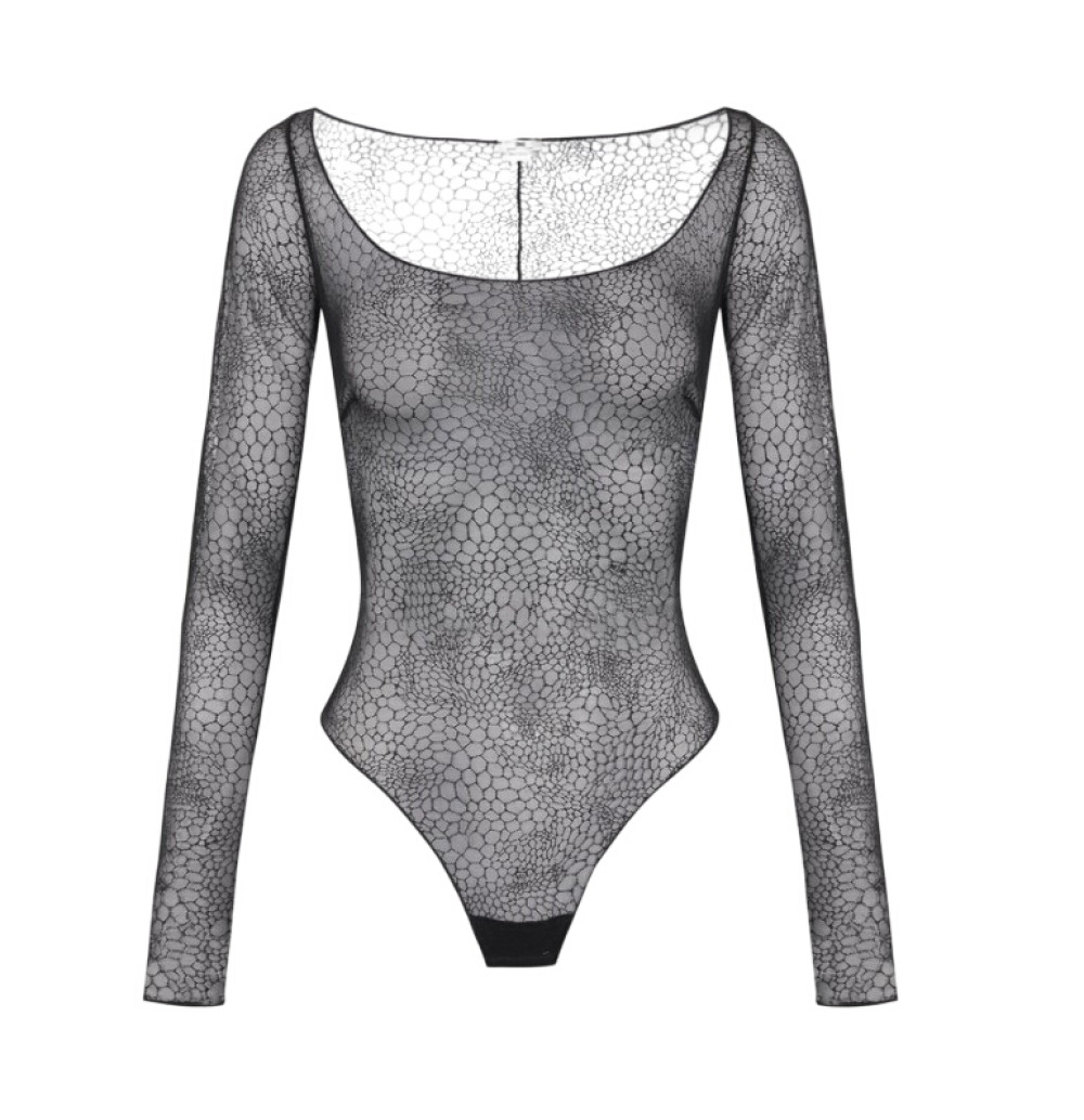 Black Scoop Neck Top Swimwear