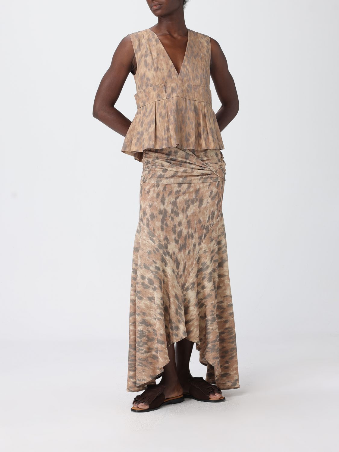 Skirt Woman color Beige