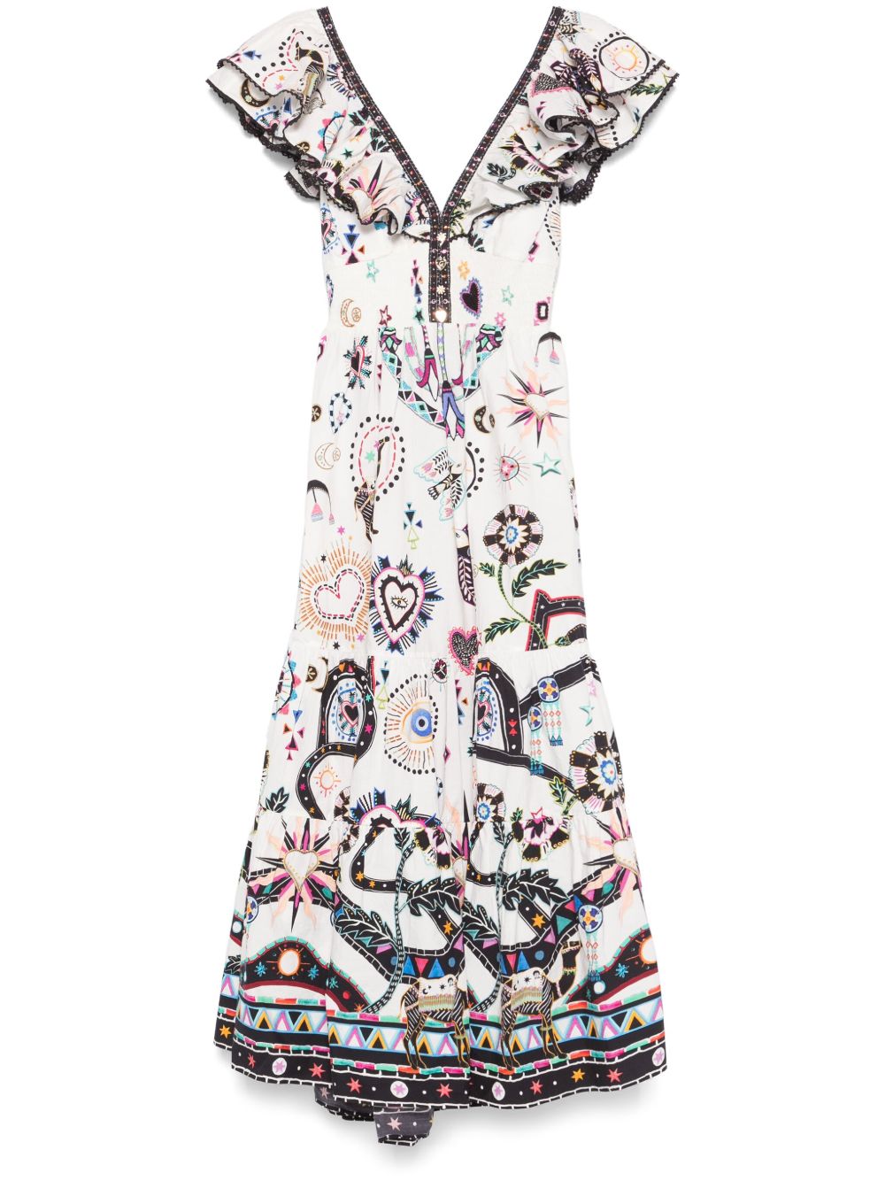 Nubian Wonderland maxi dress - White