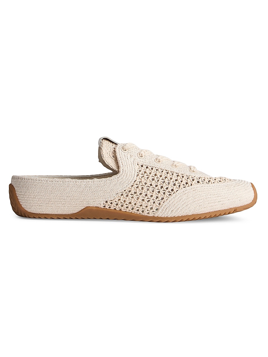 Women's Retro Runner Raffia Sneaker Mules - Sea Salt Raffia