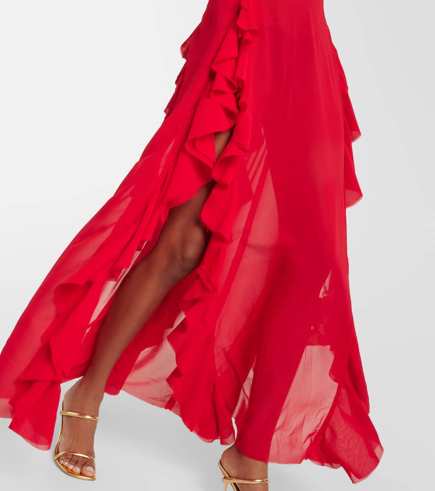 Isabel ruffled cutout maxi dress