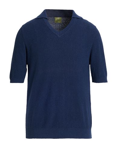 Man Sweater Navy Size L Cotton, Nylon