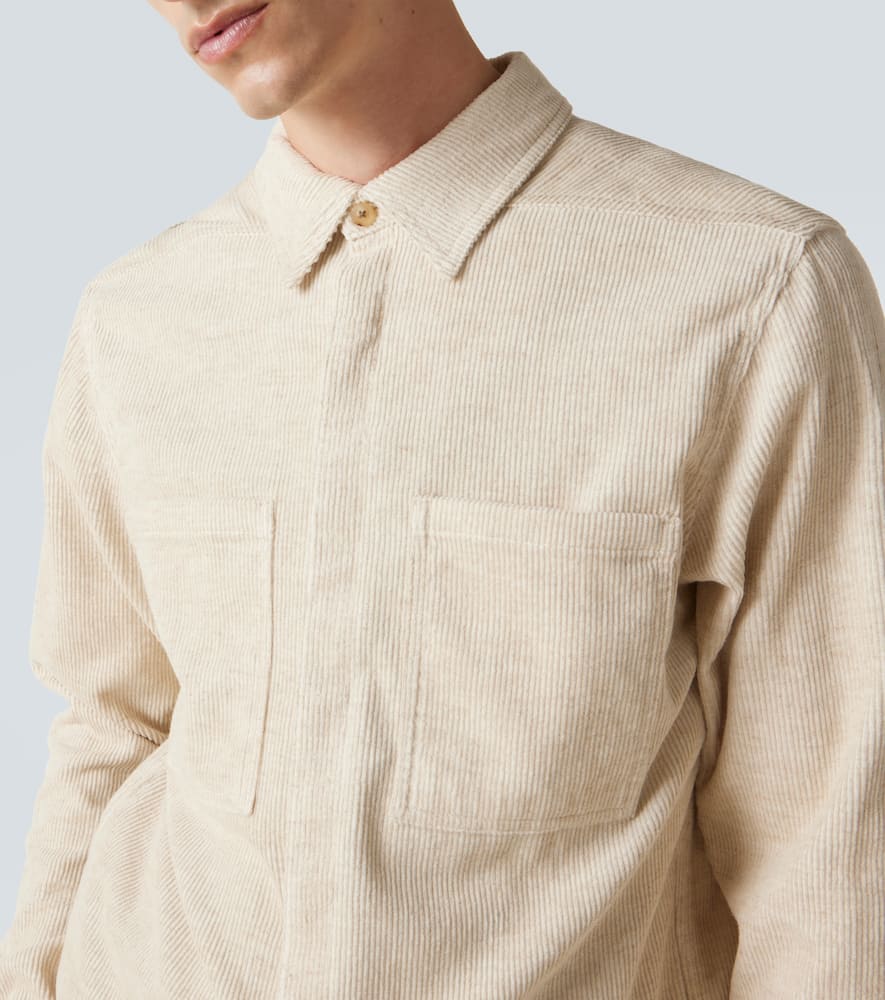 Cotton and linen corduroy overshirt