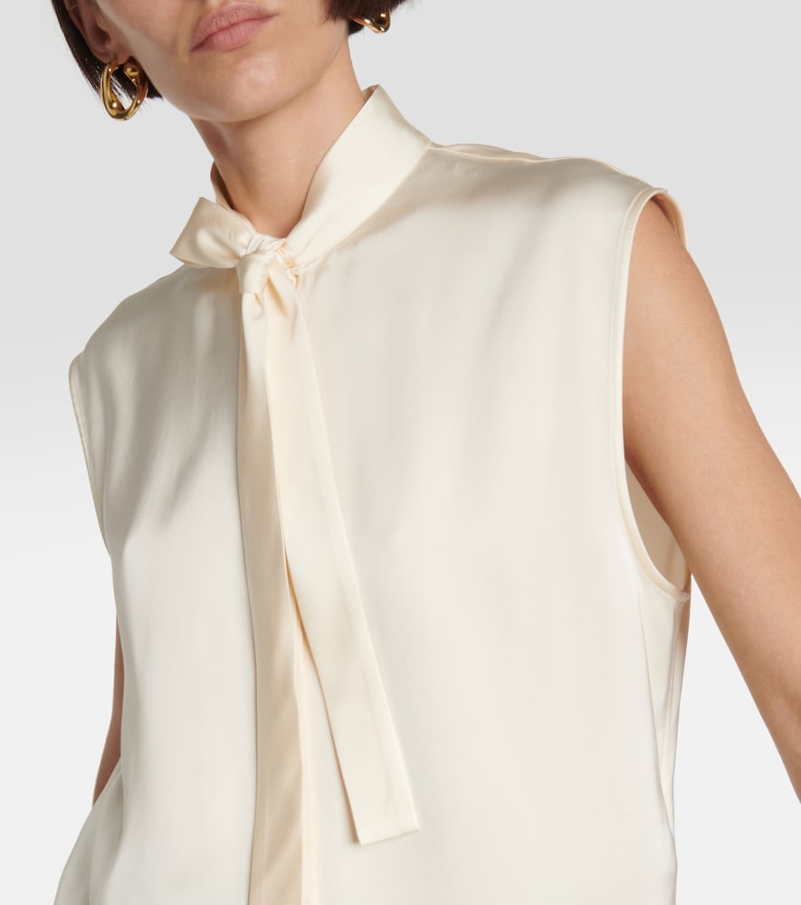 Satin sleeveless blouse