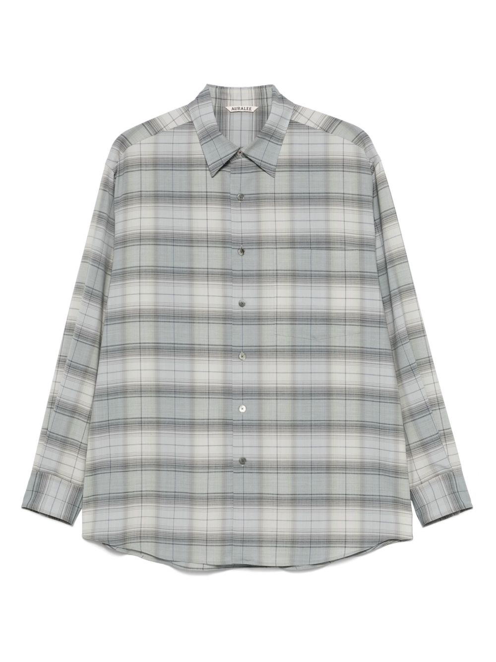Auralee checked shirt - Brown