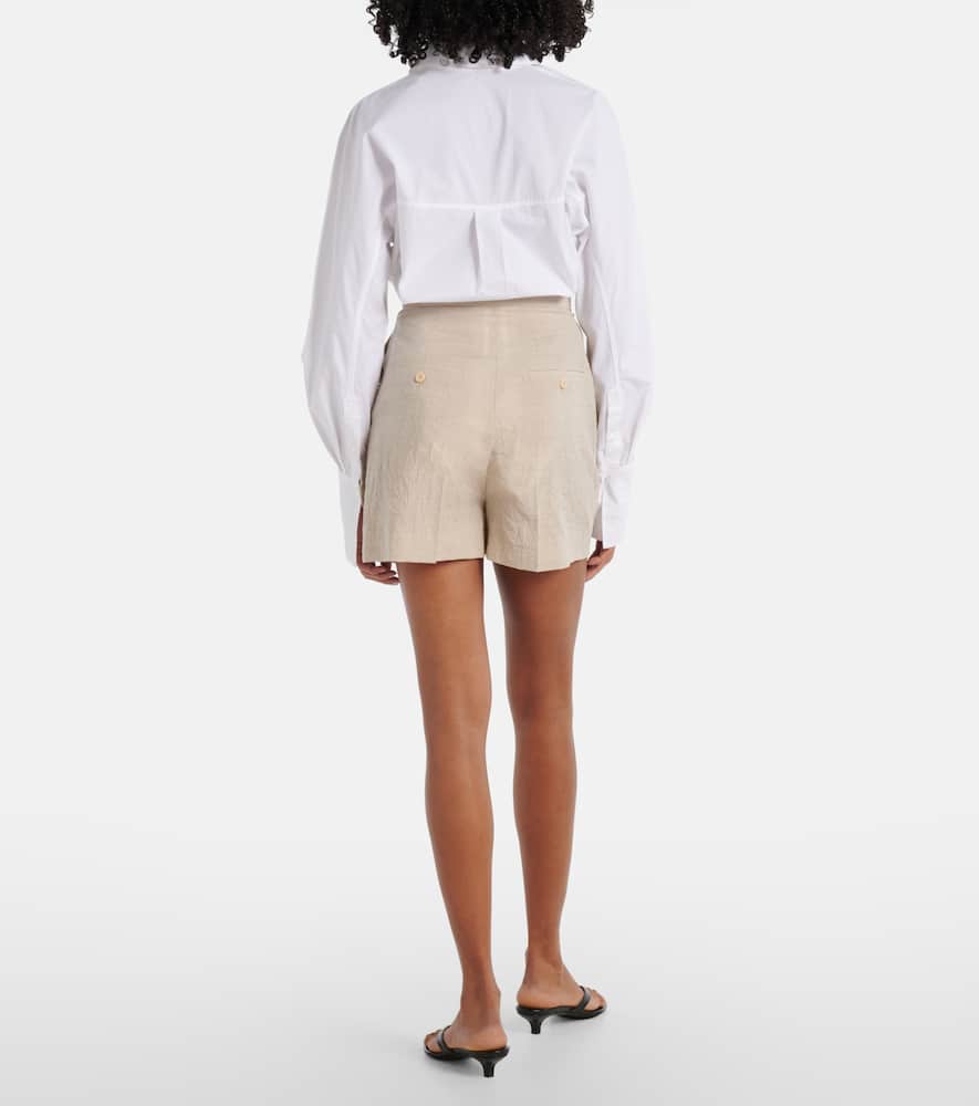 Abisso virgin wool canvas shorts