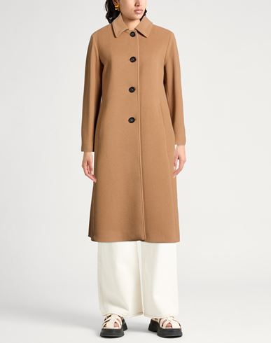 Icons Woman Coat Camel Size 14 Wool, Polyamide, Cashmere