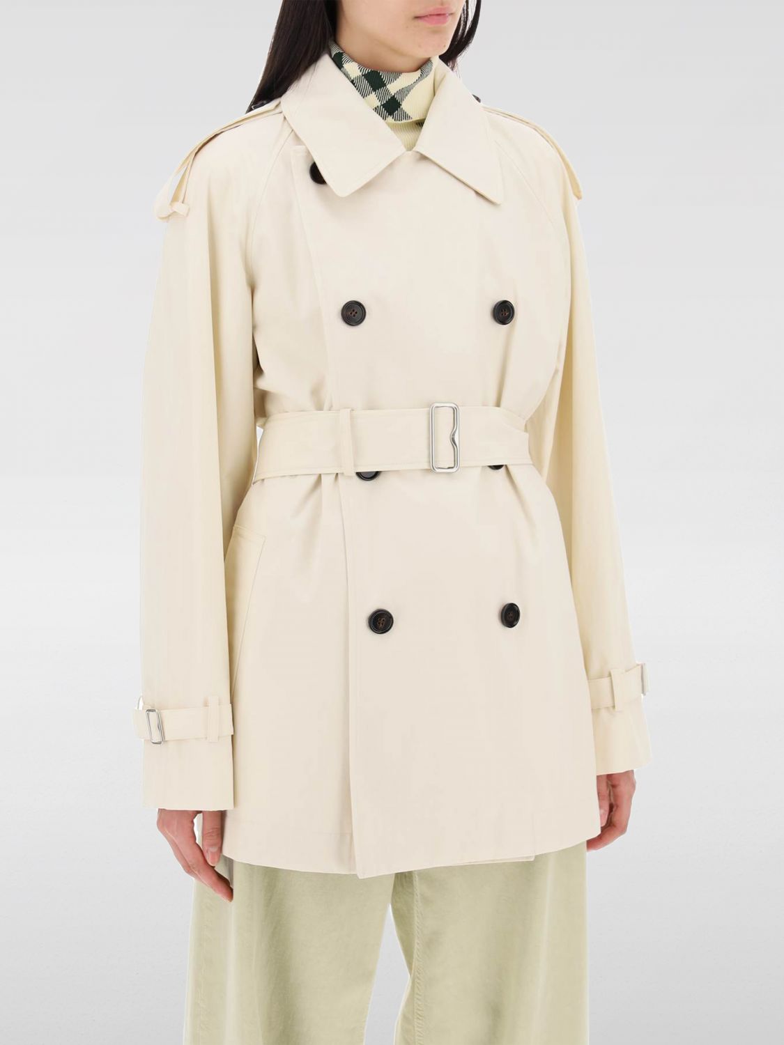 Short belted trench coat - Neutrals