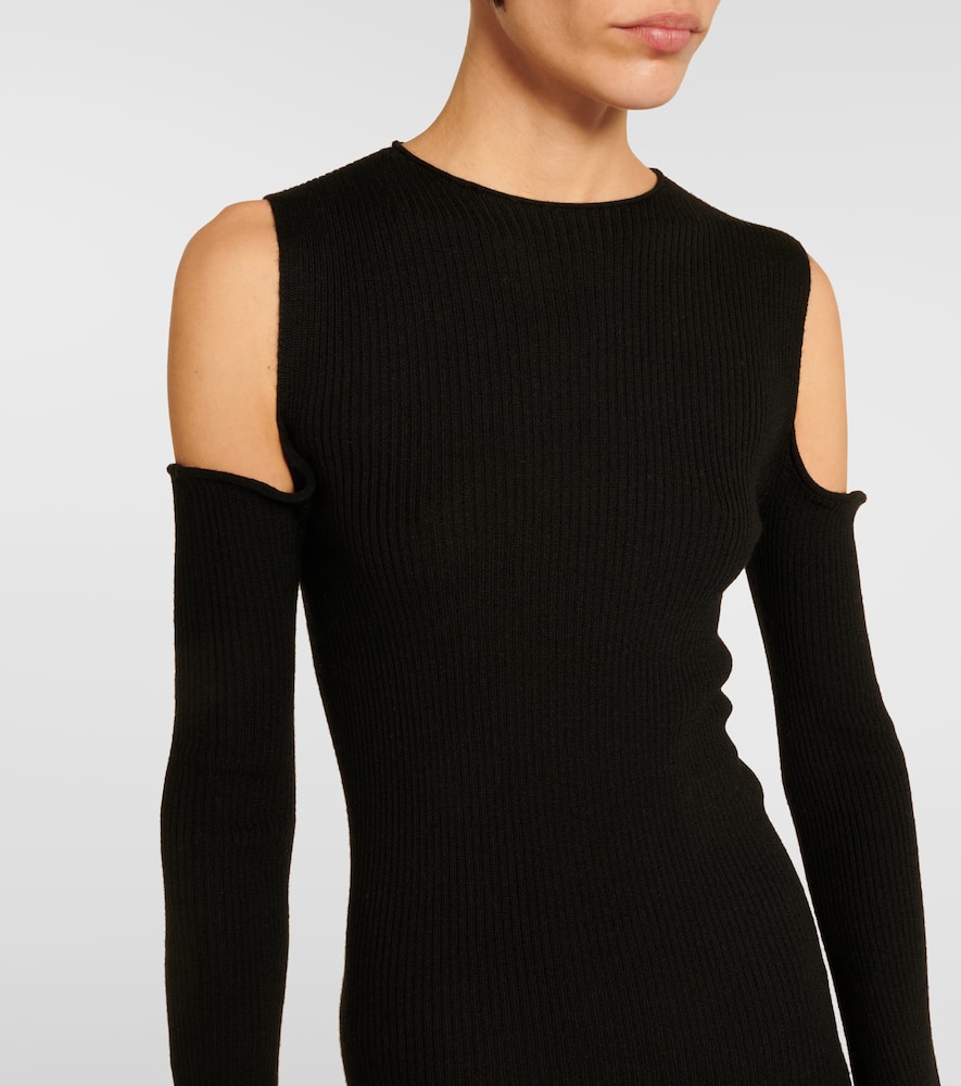 Knitted virgin wool maxi dress