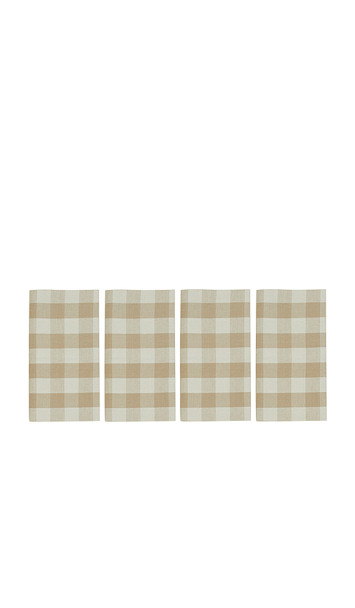 HAWKINS NEW YORK Essential Gingham Napkins Set in Ivory